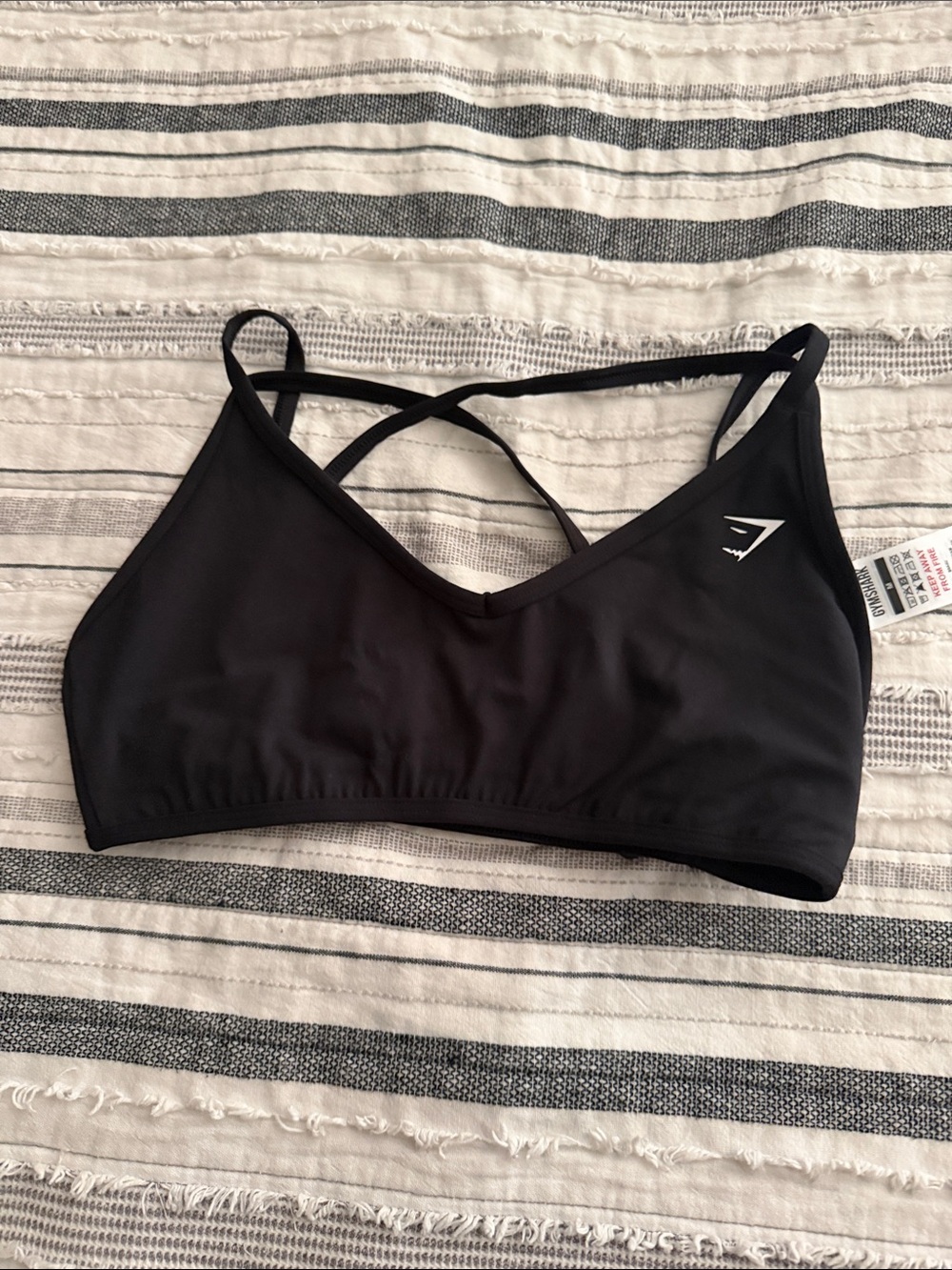 Gymshark Black Cross-Back Sports Bra
